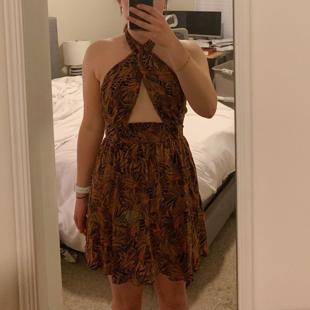 Free People Halter Tie Mini Dress